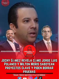 Jochy Gómez revela conspiración en el Palacio Nacional