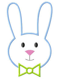254 Views Bunny Face Machine Embroidery Applique Embroidery Applique