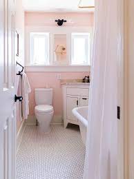 They'll lend your bathroom a little ambiance without requiring you to do much work—or spend much money. Before After All Hail The Pink Bathroom Pink Bathroom Decor Pink Bathroom Shabby Chic Bathroom