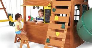Big Backyard Premium Collection Charleston Lodge Wood Swing Set Backyard Toys Wood Swing Sets Big Backyard