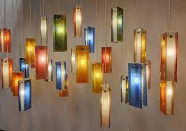 Stained Glass Lighting Colorful Chandelier Modern Boho Etsy Stained Glass Lighting Glass Lighting Glass Ceiling Lights