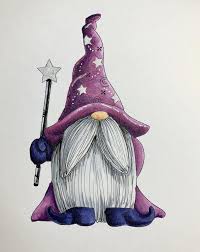 Digital Stamklm Digital Designspwizard Gnomeclip Artpaper Etsy Art Gnomes Crafts Rock Painting Designs