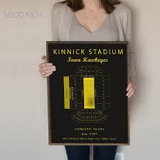 kinnick stadium kinnick stadium sign iowa hawkeyes art etsy