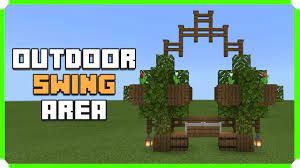 How To Build An Outdoor Swing Minecraft Bedrock Edition Youtube