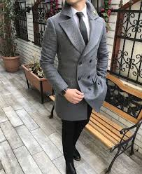 Terziademaltun Michail Score Erkek Kislik Kasmir Kase Gri Kaban Monto T2915 1 Italian Mens Fashion Fashion Suits For Men Men Fashion Casual Outfits