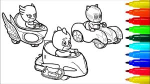 Luna girl, romeo and night ninja. Pj Masks Vehicles Coloring Pages Coloring And Drawing
