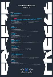 Модын нэ ду сон кытэсон. Txt Reveal The Chaos Chapter Freeze Tracklist Title Track