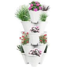 To make this flower pot you will need following material.empty plastic bottle, egg shells, pva glue, glue gun, marker, chrome silver spry paint and sciss… you can make a flower pot with waste material of kitchen. Pots4nature Garden Stacking Flower Pot Tower Vertical Plastic Garden Planter Vegetable Flower Strawberry Planter Pot Indoor Outdoor 5 Tier Gardening Tower For Grow Fresh Herbs White Buy Online In Bahamas At Bahamas Desertcart Com
