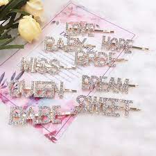 Queen Baby Miss Dream Rhinestone Word Hair Clips In 2020 Hair Clips Hair Pins Girls Hair Accessories