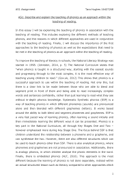 Are some types of phonics better than others? Describe And Explain The Teaching Of Phonics As An Approach Within The Teaching Of Reading Studocu