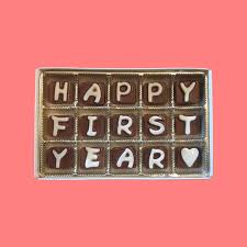 Â this has truly been nothing short of an amazing year! Happy First Year Chocolate Letters First By What Candy Says On Zibbet