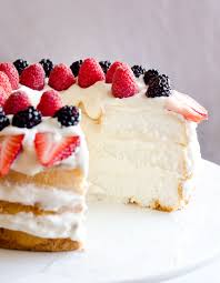 It's basically just whipped egg whites and sugar. Light Berry Angel Food Cake 15 Minute Dessert