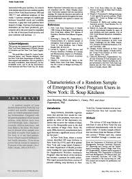 random sample of emergency food