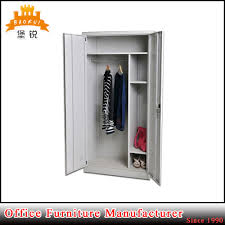 Commercial slim wardrobe cupboards come in 7 door and 3 frame colours, 1 hanging rail and 1 top shelf with a 85kg load capacity cupboard dimensions: China Factory Cheap Price Office Two Swing Door Steel Wardrobe Cupboard China Wardrobe Cupboard Steel Wardrobe
