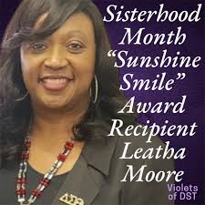 March 17th-23rd is “Sisters Who Shine Week.” #VioletsOfDST We would like to  recognize the following chapter members who make a difference in our  Sisterhood! Dr. Palmer Quarrels-Heart of Gold Award Recipient for