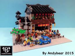 Shanghai Bun Restaurant My 2nd Chinese Modular Building Lego Ninjago City Lego Architecture Cool Lego Creations