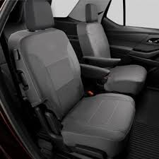 Rear Seat Cover Set In Jet Black For Second Row Captains Chairs Chevy Accessories Chevrolet Accessories Rear Seat