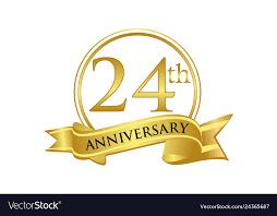 24th anniversary celebration logo vector image