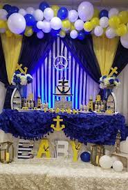 Little kids love to play with rubber ducks in their bathtubs, it's amazing for them to see something floating on water. Nautical Baby Shower Baby Shower Party Ideas Photo 2 Of 19 Catch My Party Boy Baby Shower Themes Baby Shower Themes Nautical Baby Shower Boy