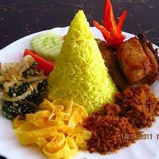 Nasi Kuning Steamed Rice Food Bento