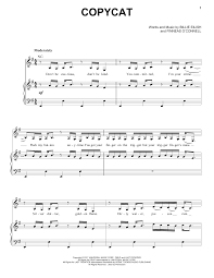 It's a perfect song for a beginner guitar player. Billie Eilish Copycat Sheet Music Download Printable Pdf Pop Music Score For Super Easy Piano 450915