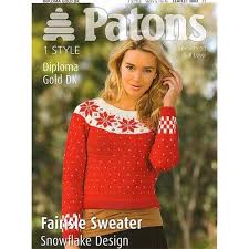 The fair isle knitting pattern in this hat is interesting enough to keep your attention, but not so difficult that it'll become confusing. Patons Pattern 3883 Fair Isle Christmas Sweater In Dk Springwools Com Ireland