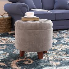Oak glass coffee table provides quality and. Gracie Oaks 19 Tufted Round Storage Ottoman Reviews Wayfair