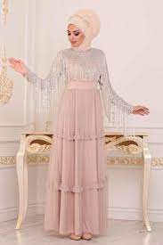 tesetturlu abiye elbise puskullu biskuvi tesettur abiye elbise 3823bs tesetturisland com the dress victorian elbiseler elbise