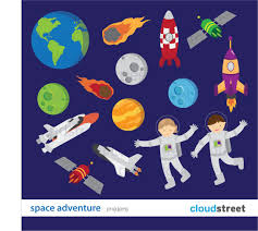 Space Adventure Clipart For Personal And Commercial Use Space Clip Art 4 95 Via Etsy Clip Art Space Birthday Craft Projects