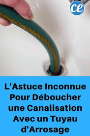 L Astuce Inconnue Pour Deboucher Une Canalisation Avec Un Tuyau D Arrosage Tuyau Arrosage Canalisation Deboucher Canalisation