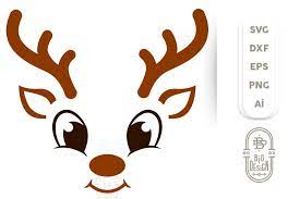 Download Christmas Svg Baby Reindeer Svg Cute Boy Reindeer Face 987776 Cut Files Design Bundles