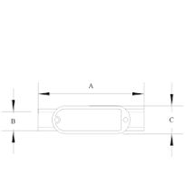 Assembled aluminum conduit body, 1 inch, C - Mulberry Metal ...