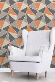 Apex Geo By Albany Burnt Orange Wallpaper Wallpaper Direct Geometric Wallpaper Design Geometric Pattern Wallpaper Albany Wallpaper