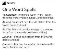 One Word Spells Spells Witchcraft Witchcraft Spells For Beginners Wiccan Spell Book
