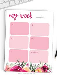 Free Pretty Planner Printables Daily Weekly Monthly To Do List Little Blonde Mom Planner Orga Planner Printables Free Girly Planner Girl Boss Planner