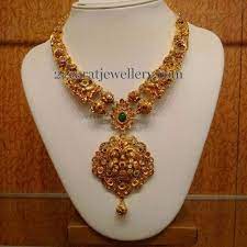 Nakshi Necklace By Naj Jewellers Jewelry Design Necklace Gold Jewelry Necklace Diamond Wedding Jewelry