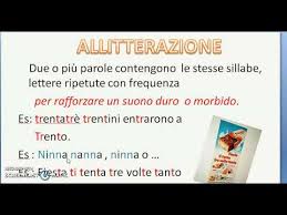 Si distinguono onomatopee primarie e onomatopee secondarie. Allitterazione Youtube