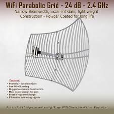 Parabolic WiFi Antenna - Wireless Dish-Grid 2.4 - 24dB Gain| RadioLabs
