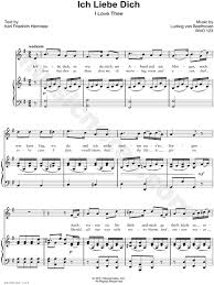 My german boyfriend has started to say ich hab dich lieb. Ludwig Van Beethoven Ich Liebe Dich Sheet Music In G Major Transposable Download Print Sku Mn0091498