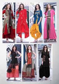 New Launch By Kangana Ahmedabad B4u Fabulous Collection Of 2 3 Piece Kurti Womaniya 4 Blouse Designs Kurti New Launch