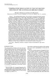 pdf temperature regulation in the incubation mounds of the