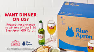 Blue apron gift cards can only be used to redeem eligible goods in the united states from a blue apron site. Stella Artois On Twitter Follow Us And Rt This Post With Stellabites Giveaway For A Chance To Win One Of Four 150 Blueapron Gift Cards