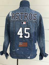 Custom Jean Jacket Custom Denim Jacket Houston Astros Etsy Custom Jean Jacket Denim Jacket Custom Denim Jacket