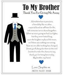 A Personal Favourite From My Etsy Shop Https Www Etsy Com Uk Listing 486202106 Brother Of The Br Sister Wedding Gift Brother Wedding Gifts Wedding Day Wishes