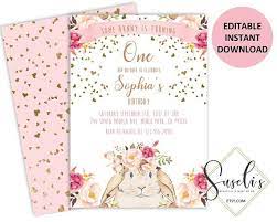 Find & download free graphic resources for wedding invitation. Editable Some Bunny Birthday Invitation Corjl Template Watercolor Flowers Bunny Instant Download Diy Printable Digital Files 10 001 In 2021 Bunny Birthday Invitations Birthday Invitations