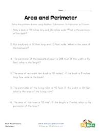 Area And Perimeter Word Problems Worksheet All Kids Network