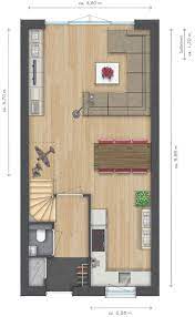 begane grond type berk grondplan appartement indeling rechthoekige woonkamer