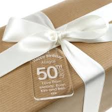 And it's value for money. Personalised 50th Birthday Acrylic Gift Tag For Her 50th Birthday Gift Tag 50th Birthday Bottle Tag Buy Online In Bahamas At Bahamas Desertcart Com Productid 56410543