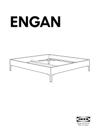 Particleboard, fibreboard, oak veneer, clear acrylic lacquer, printed and embossed acrylic paint, abs plastic, paper bedside: Ikea Engan Bed Frame Queen Engan Engan Bed Frame Full Double Instructions Manual Manualzz