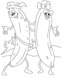 A Pair Of Funny Banana Coloring Pages Riscos Frutas